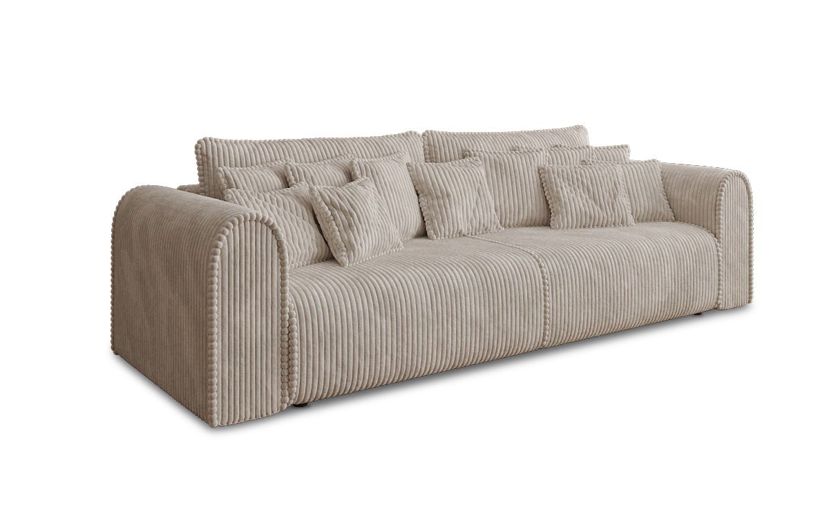 Designer Sofa Big Buddy 3 Sitzer mit Schlaffunktion und Stauraum in Breitcord