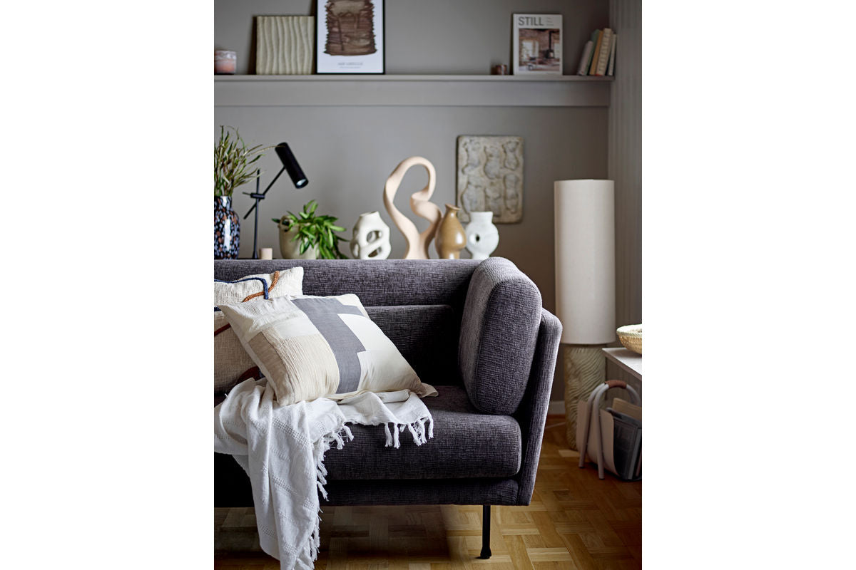 Stehlampe Ari – Steingut mit Stoffschirm