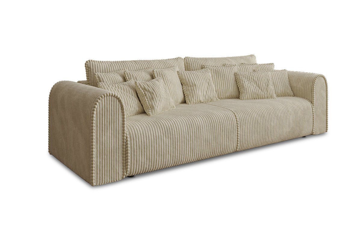 Designer Sofa Big Buddy 3 Sitzer mit Schlaffunktion und Stauraum in Breitcord
