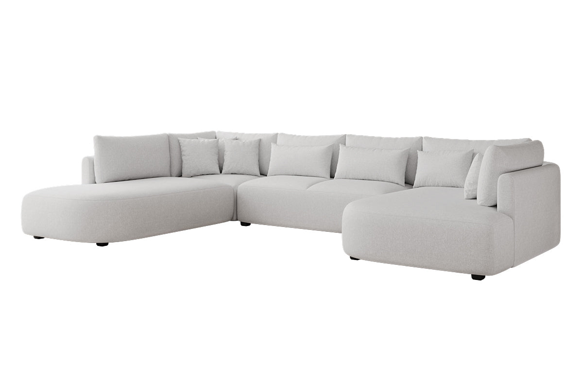 Designer Sofa Ando - Wohnlandschaft in Strukturstoff