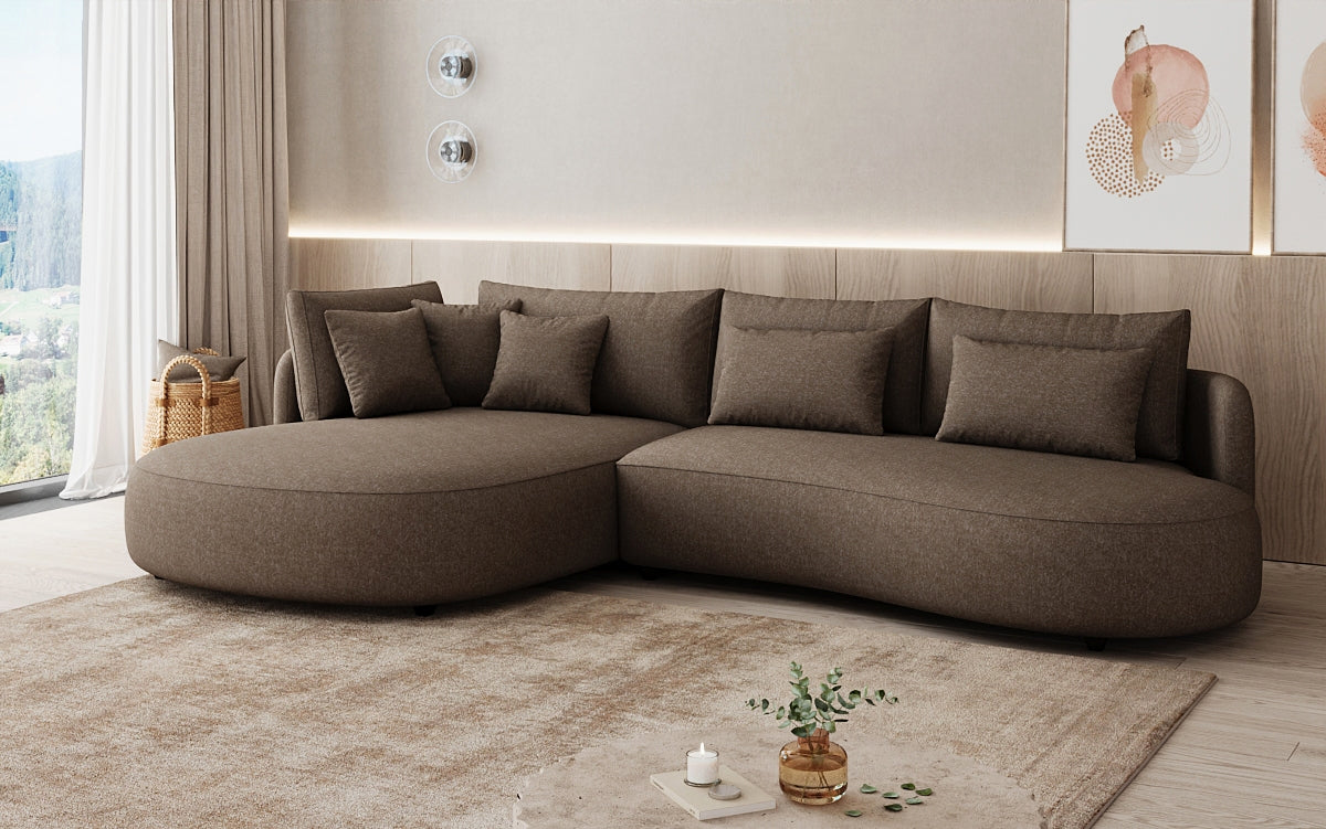 Designer Ecksofa Ando Mini in Strukturstoff