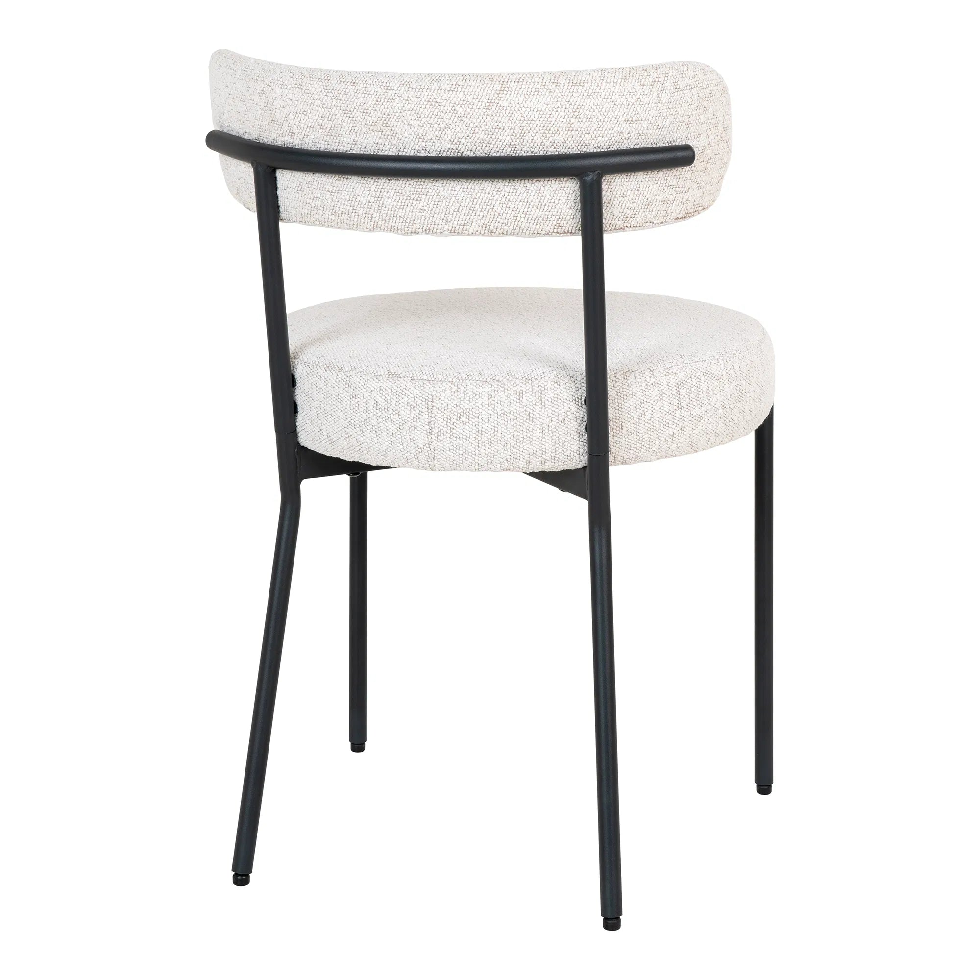 Set of 2 - Designer Siena Bouclé Chair in White