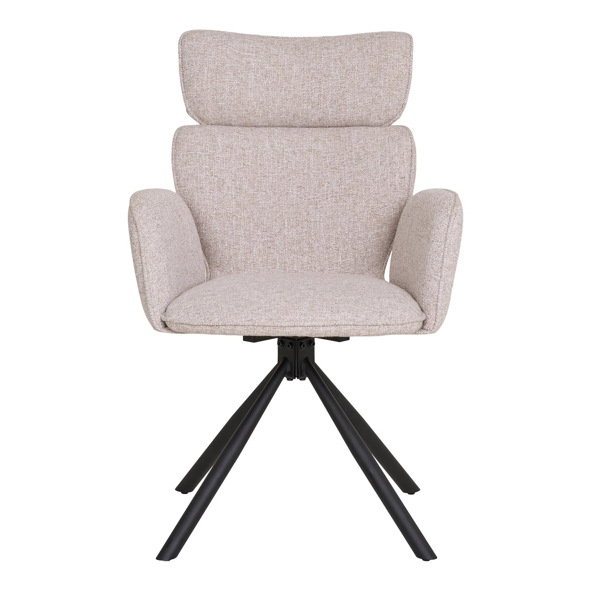 Set of 2 - Designer Chair Valerio Fabric with Swivel Function