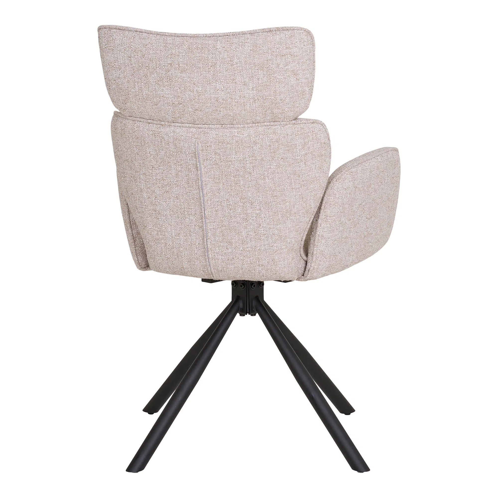 Set of 2 - Designer Chair Valerio Fabric with Swivel Function