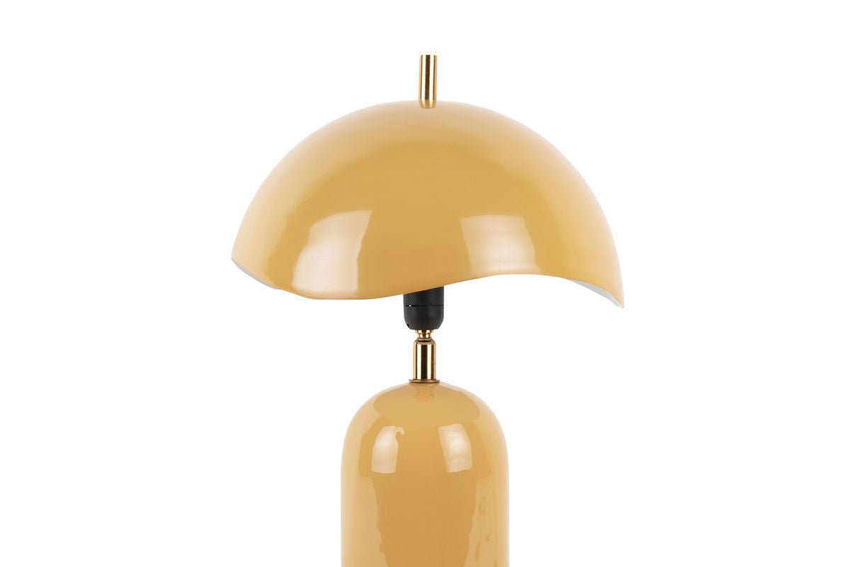 Tischlampe Madeira - Designleuchte aus Eisen mit Wellenschirm