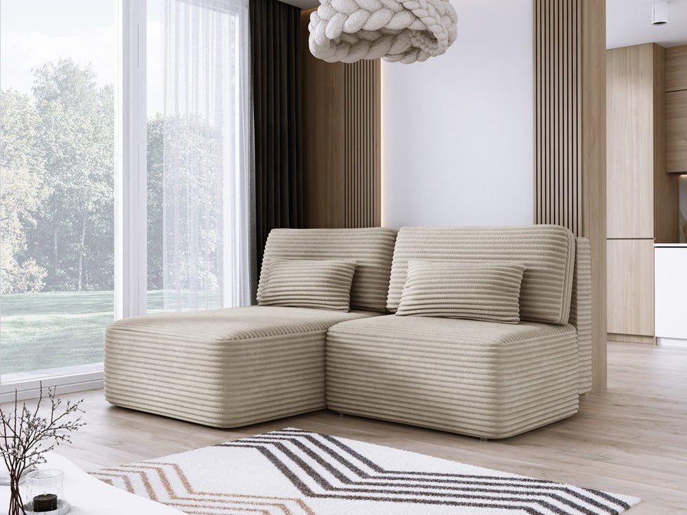 Designer Sofa Tilia Cord mit Schlaffunktion und Stauraum