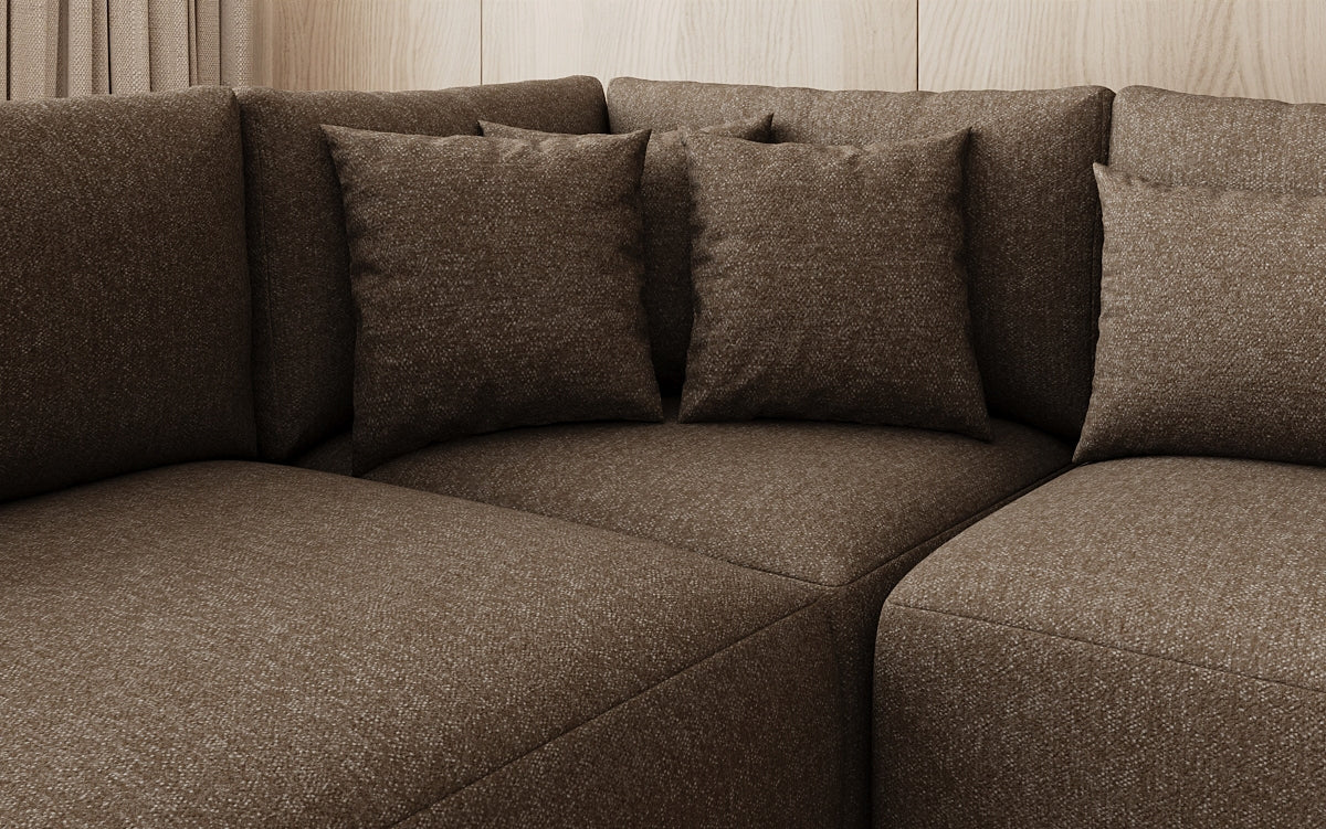 Designer Sofa Ando - Wohnlandschaft in Strukturstoff