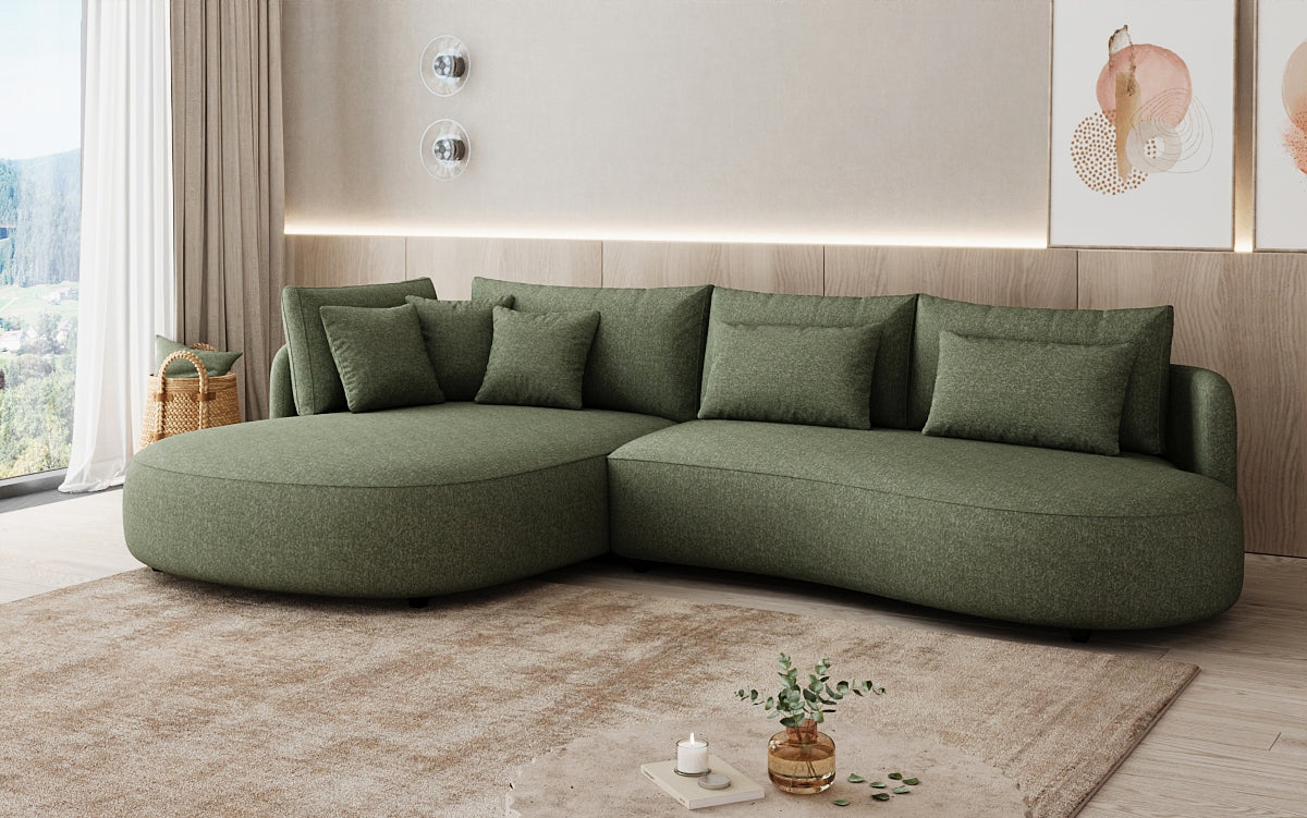 Designer Ecksofa Ando Mini in Strukturstoff