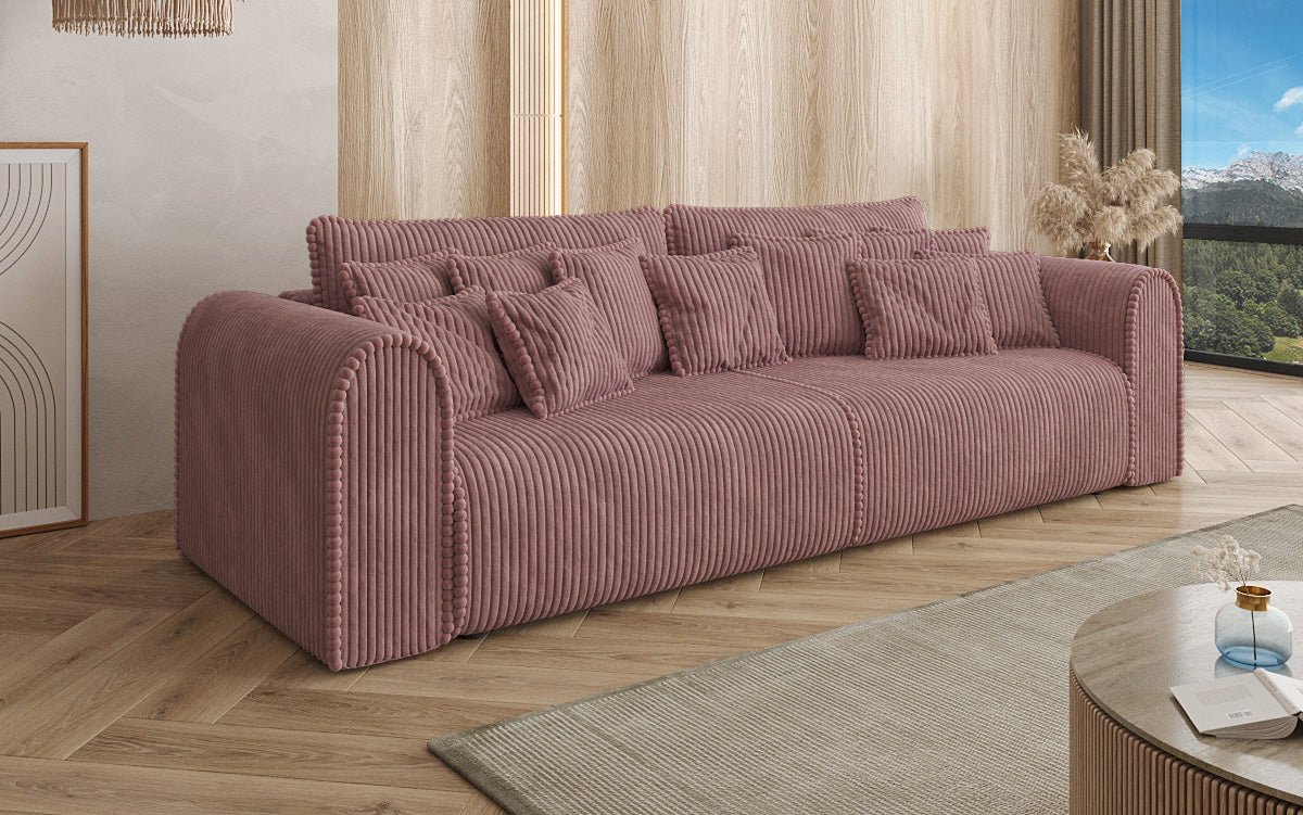 Designer Sofa Big Buddy 3 Sitzer mit Schlaffunktion und Stauraum in Breitcord