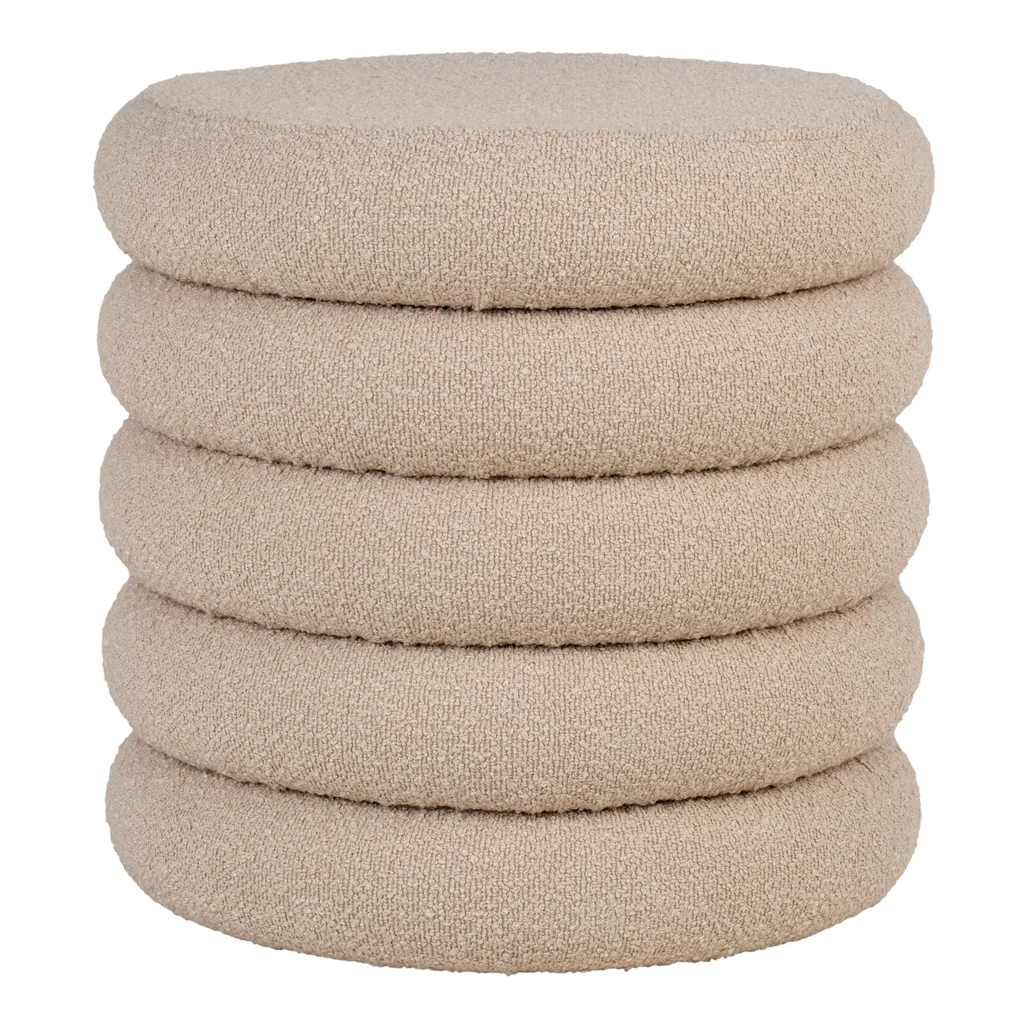 Beistellhocker Lorea Bouclé Beige