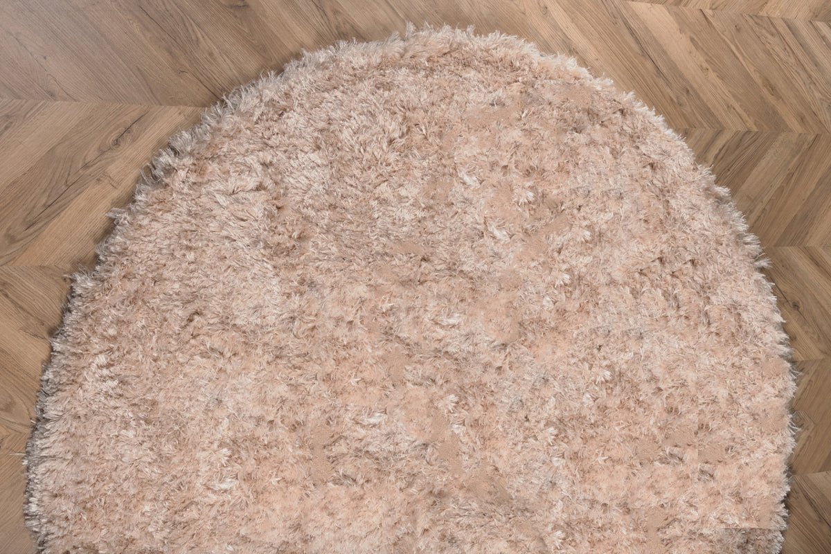 Teppich Nassa – runder Hochflor aus Polyester