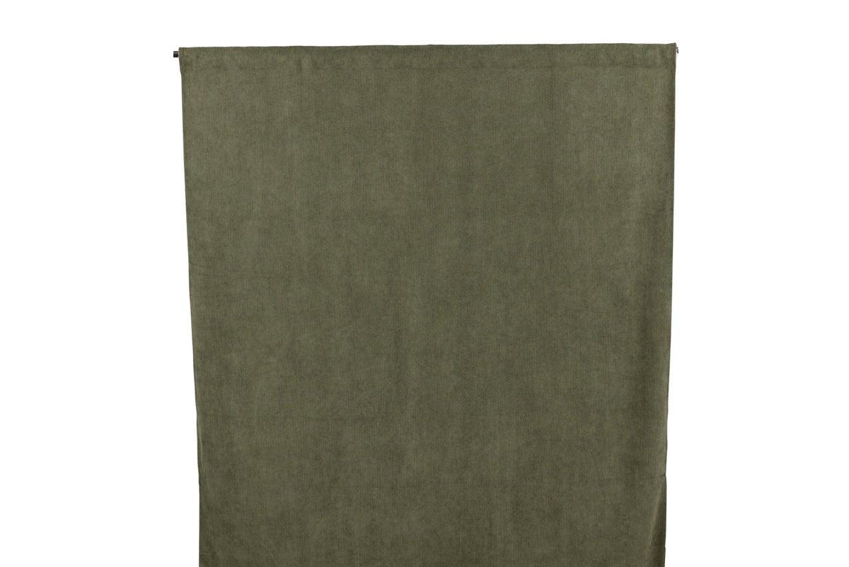 Gardinen-Set Verta – mit Mehrband-System in Beige & Moosgrün