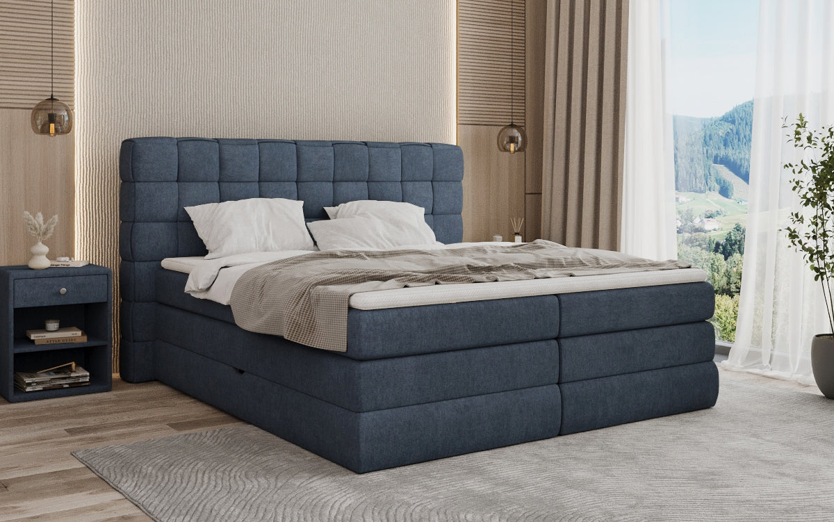 Boxspringbett Trama mit Stauraum in Stoff