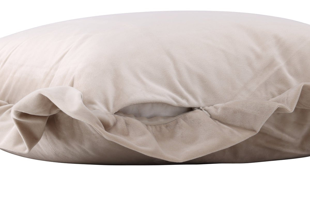 Kissenbezug Essence - 50x50 cm in Beige, Rosa und Weiß