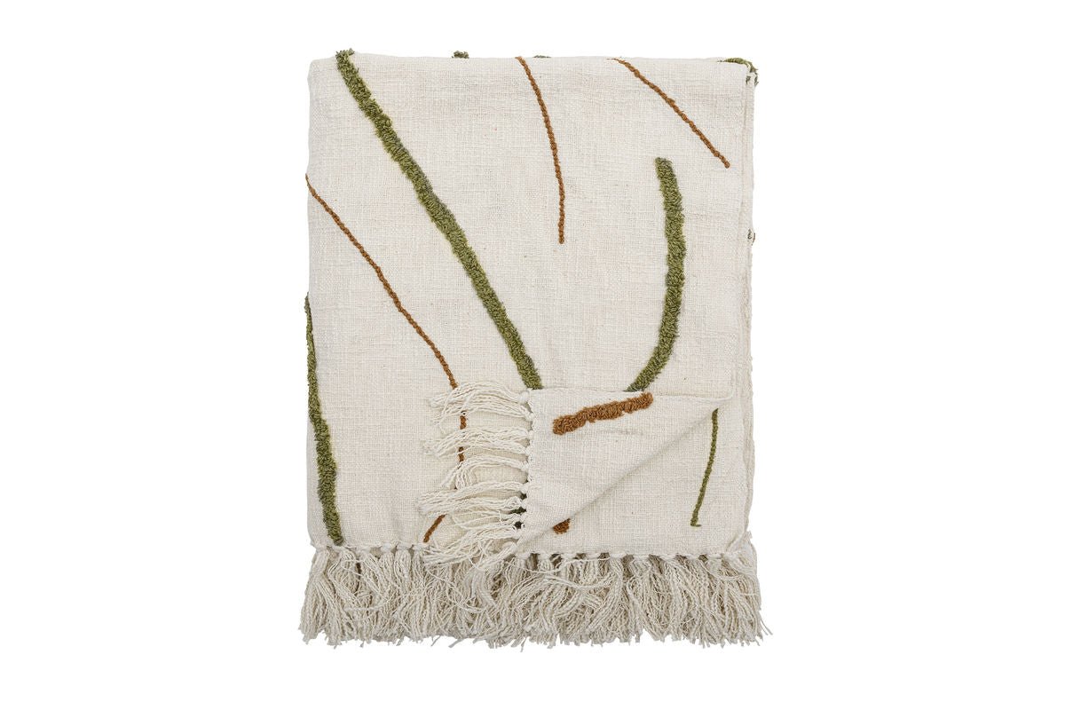 Tagesdecke Domi – Getuftetes und gesticktes Design in natürlichen Farben