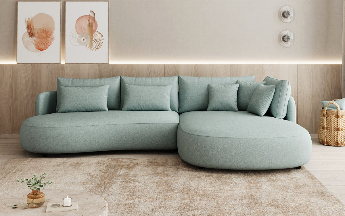 Designer Ecksofa Ando Mini in Strukturstoff