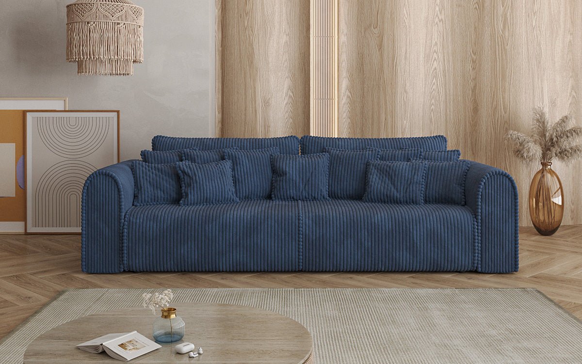 Designer Sofa Big Buddy 3 Sitzer mit Schlaffunktion und Stauraum in Breitcord