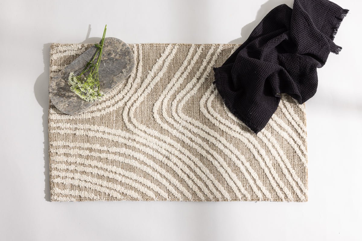 Badematte/Teppich Ceningan - in natürlichen Farben mit guter Haptik