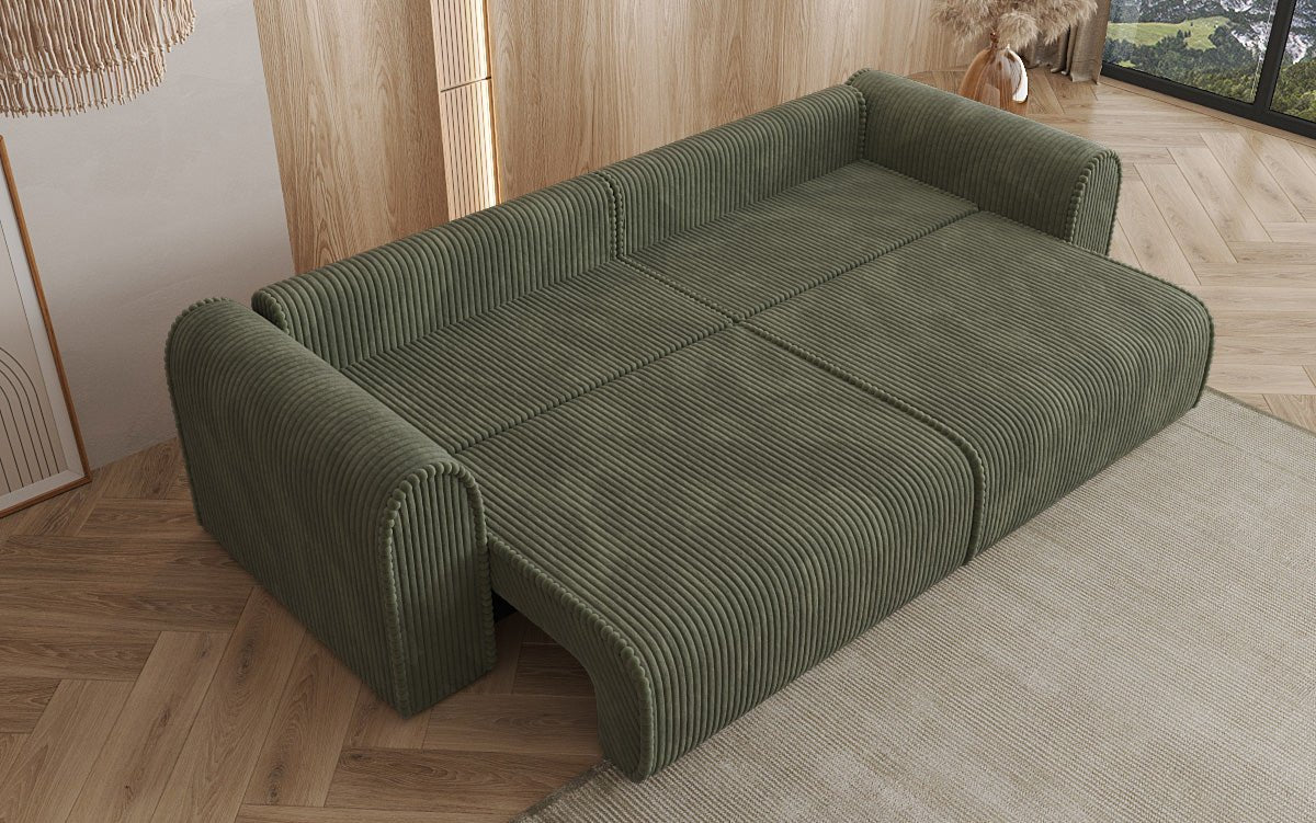 Designer Sofa Big Buddy 3 Sitzer mit Schlaffunktion und Stauraum in Breitcord