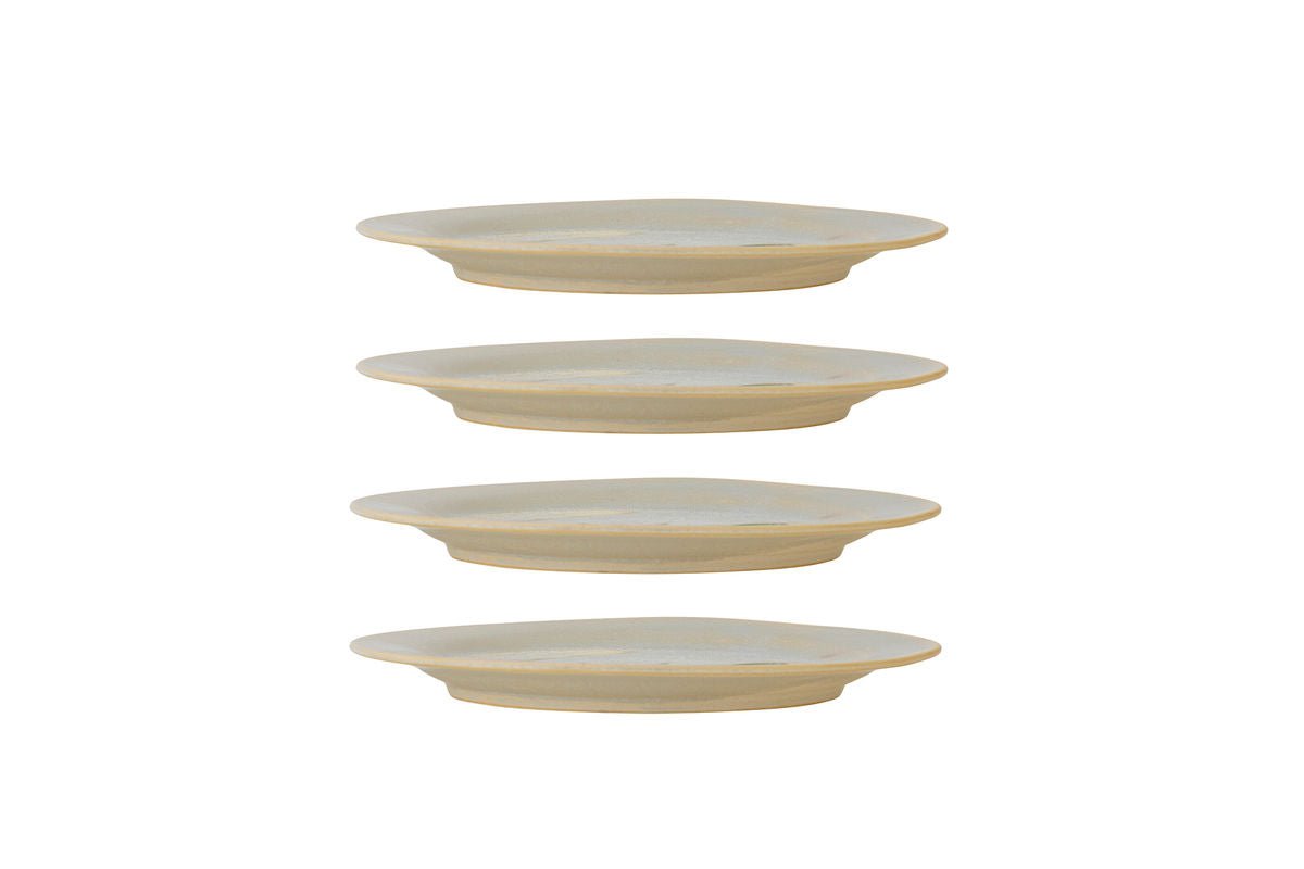 Teller-Set Lobio – Steingut mit handgemaltem Hummermotiv (4er-Set)