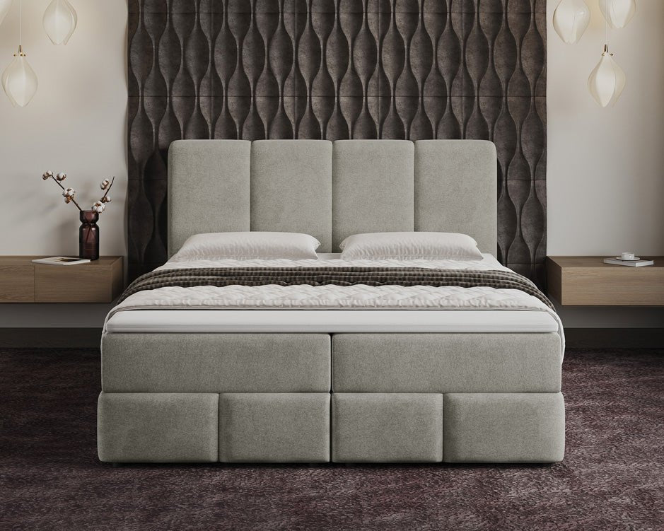 Boxspringbett Venedig Samt mit Stauraum