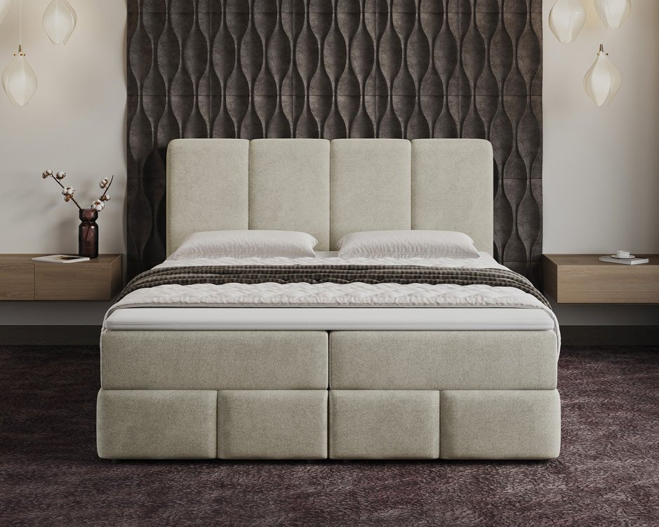 Boxspringbett Venedig Samt mit Stauraum