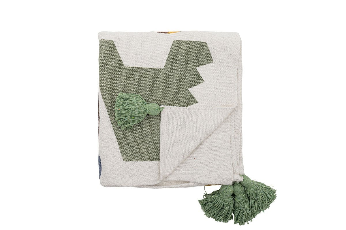 Überwurfdecke Momo - Bunt, aus recycelter Baumwolle