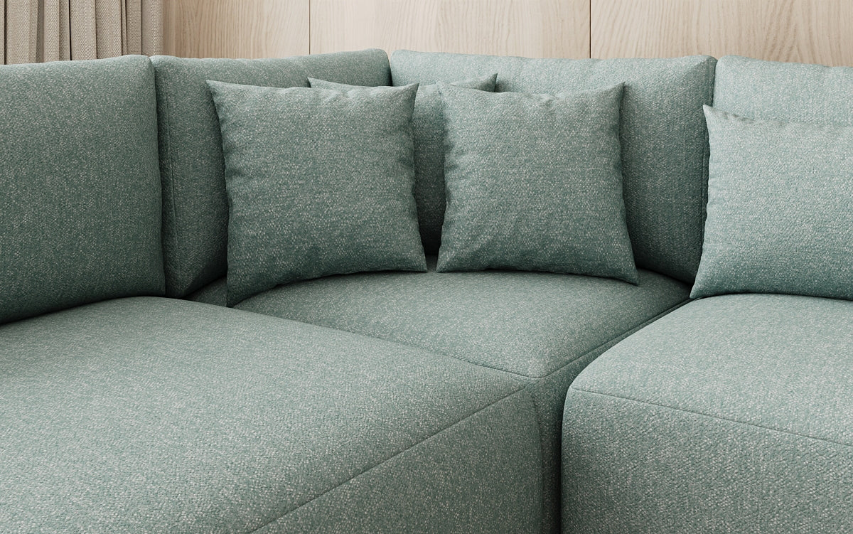 Designer Sofa Ando - Wohnlandschaft in Strukturstoff