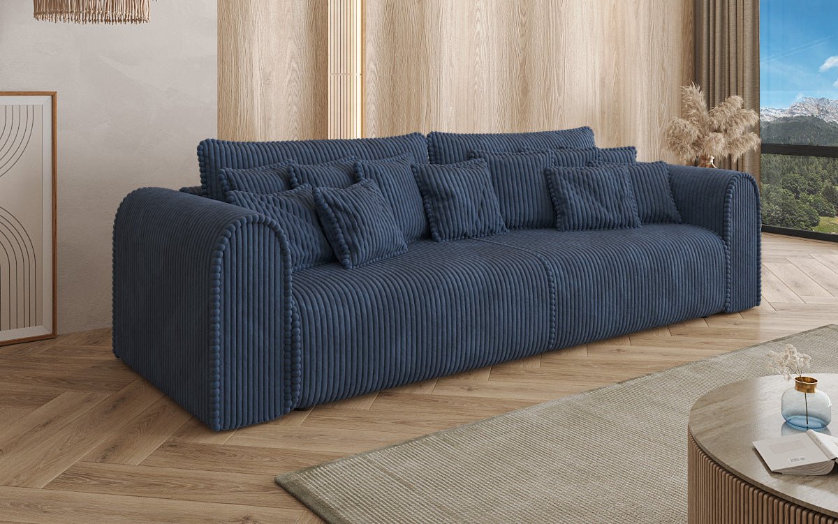 Designer Sofa Big Buddy 3 Sitzer mit Schlaffunktion und Stauraum in Breitcord