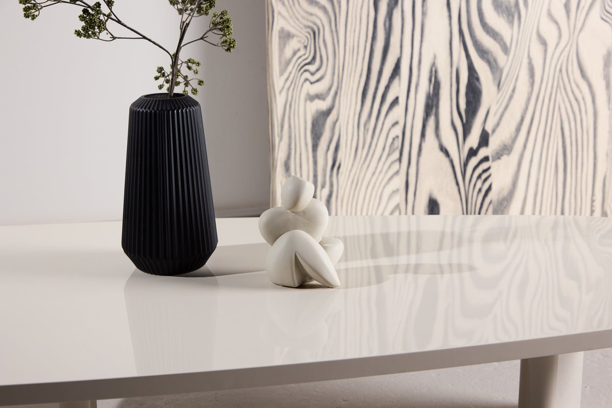 Couchtisch Evania in Beige - mit glänzender Oberfläche