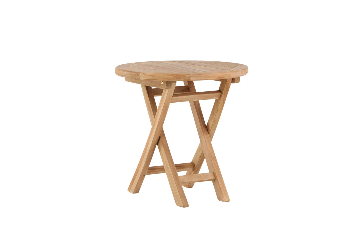 Kaffeetisch Hans - Ø50 mit Teakholz in Natur-Optik