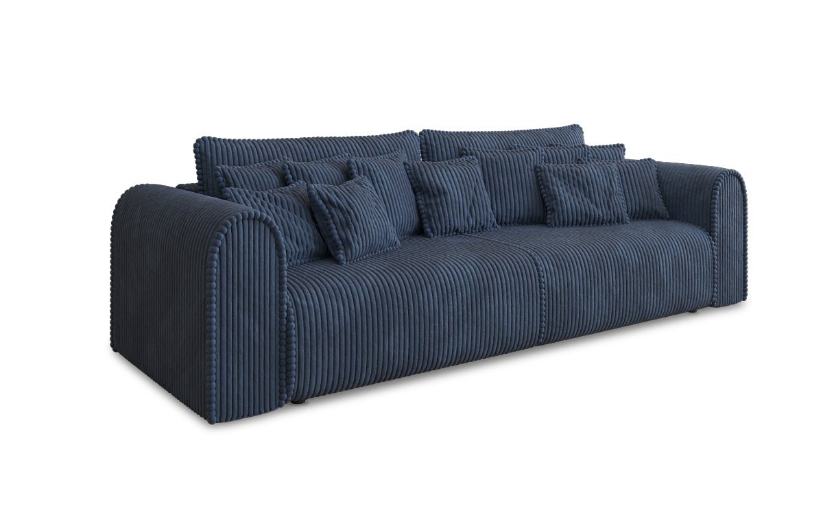 Designer Sofa Big Buddy 3 Sitzer mit Schlaffunktion und Stauraum in Breitcord