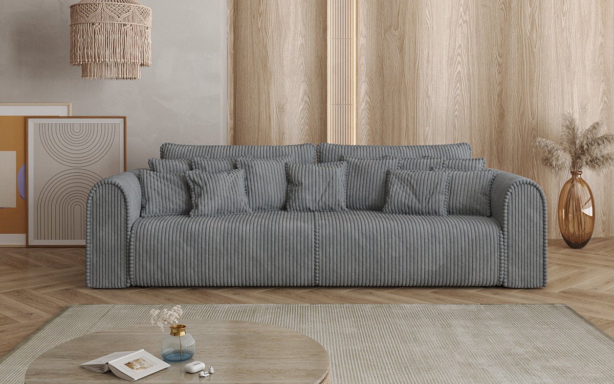 Designer Sofa Big Buddy 3 Sitzer mit Schlaffunktion und Stauraum in Breitcord