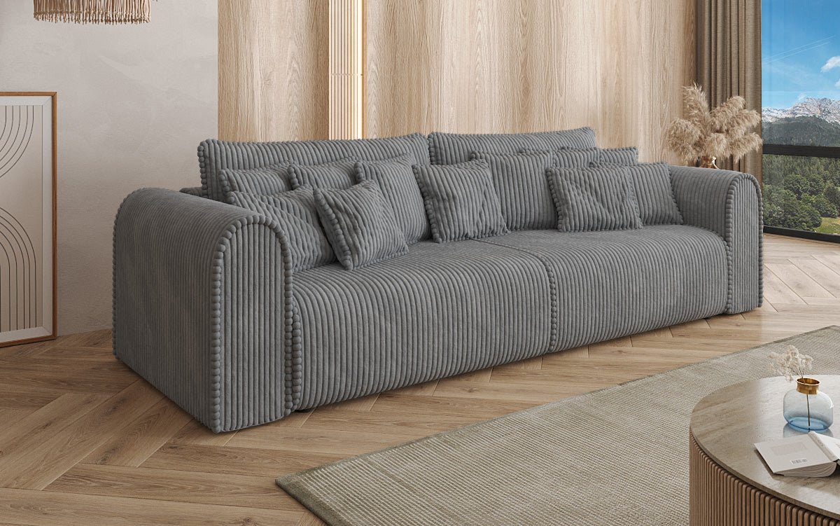 Designer Sofa Big Buddy 3 Sitzer mit Schlaffunktion und Stauraum in Breitcord