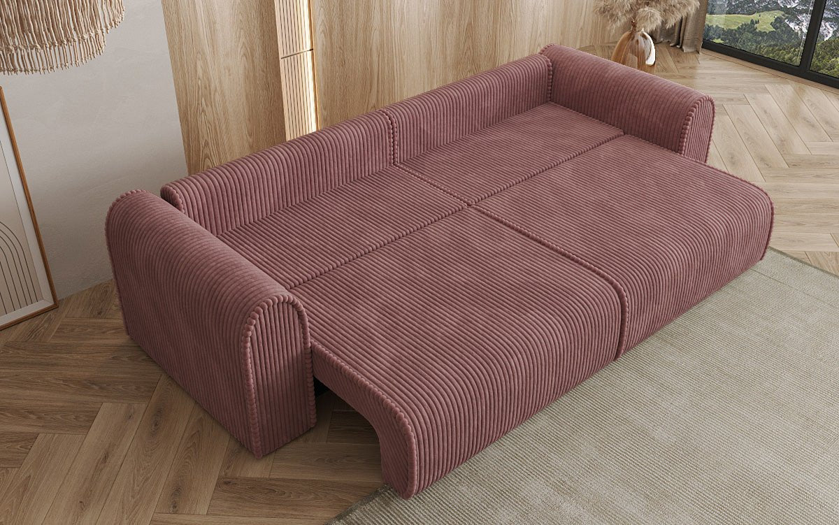 Designer Sofa Big Buddy 3 Sitzer mit Schlaffunktion und Stauraum in Breitcord