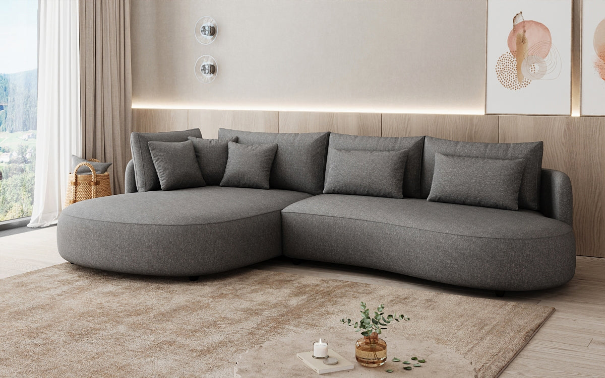 Designer Ecksofa Ando Mini in Strukturstoff