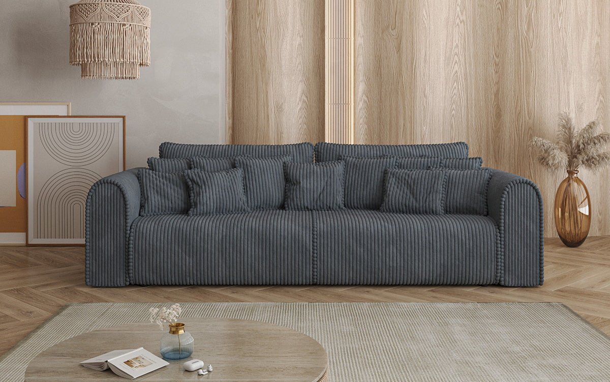 Designer Sofa Big Buddy 3 Sitzer mit Schlaffunktion und Stauraum in Breitcord