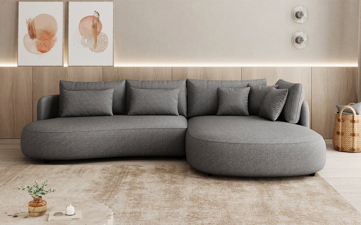 Designer Ecksofa Ando Mini in Strukturstoff
