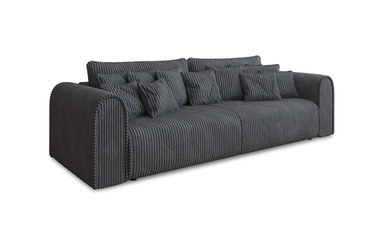 Designer Sofa Big Buddy 3 Sitzer mit Schlaffunktion und Stauraum in Breitcord