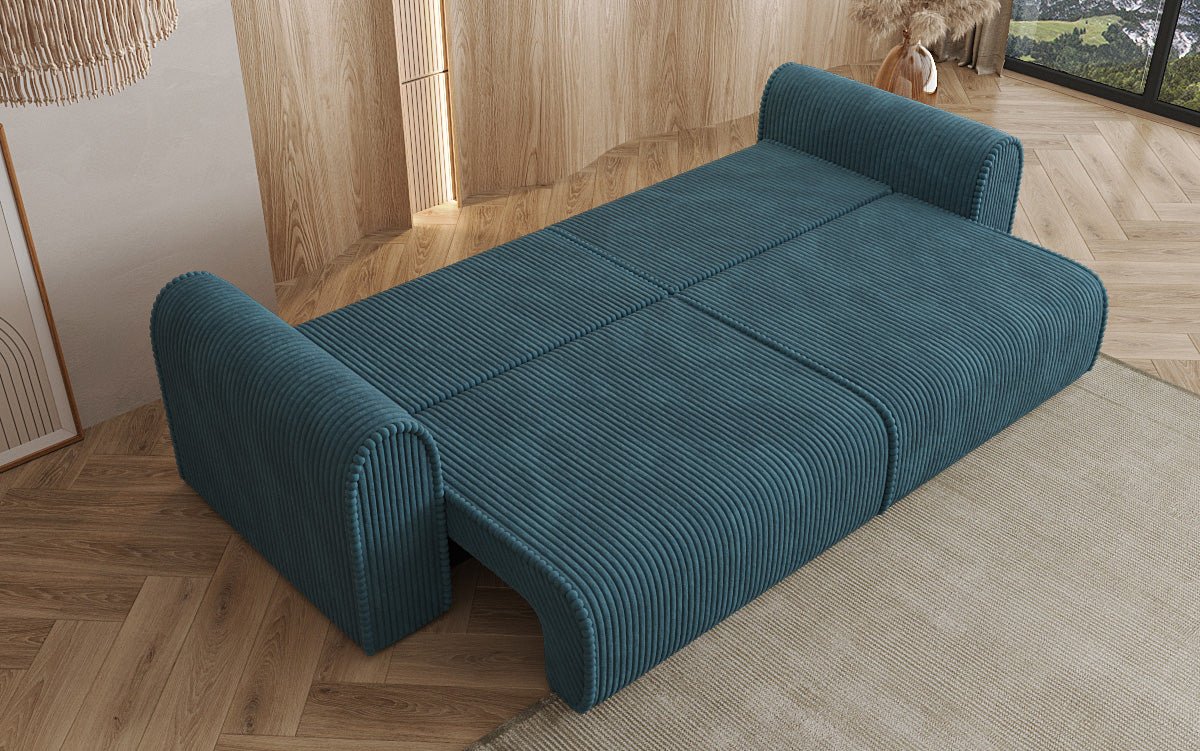 Designer Sofa Big Buddy 3 Sitzer mit Schlaffunktion und Stauraum in Breitcord