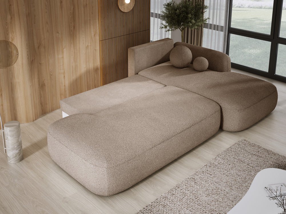 Designer Sofa Babu Bouclé met slaap- en klapfunctie