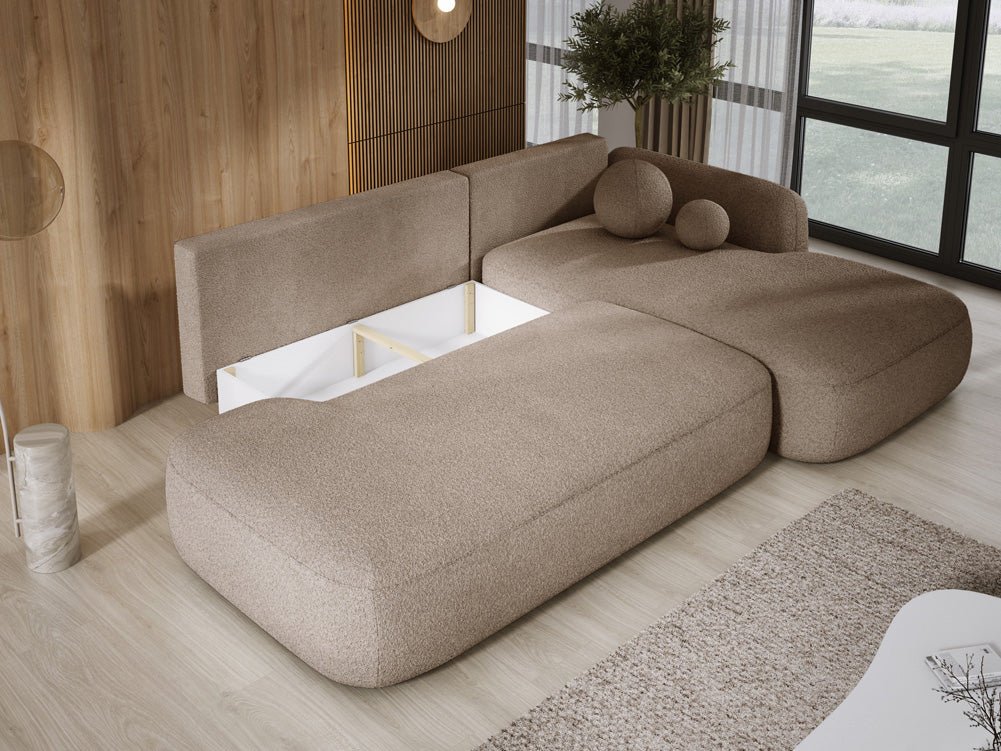 Designer Sofa Babu Bouclé met slaap- en klapfunctie