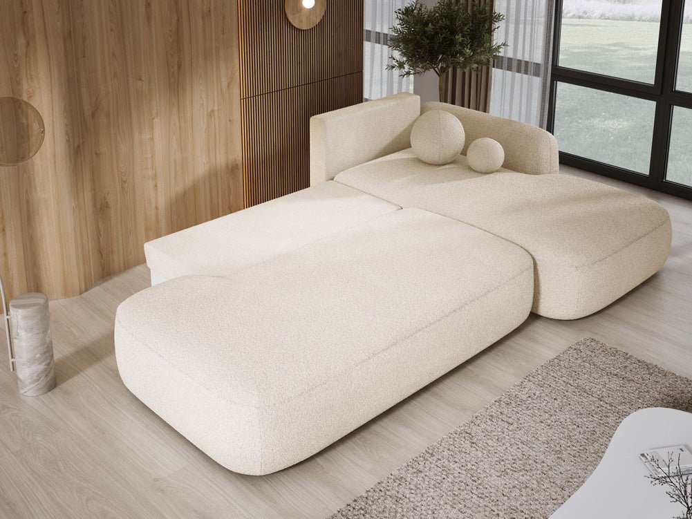 Designer Sofa Babu Bouclé met slaap- en klapfunctie