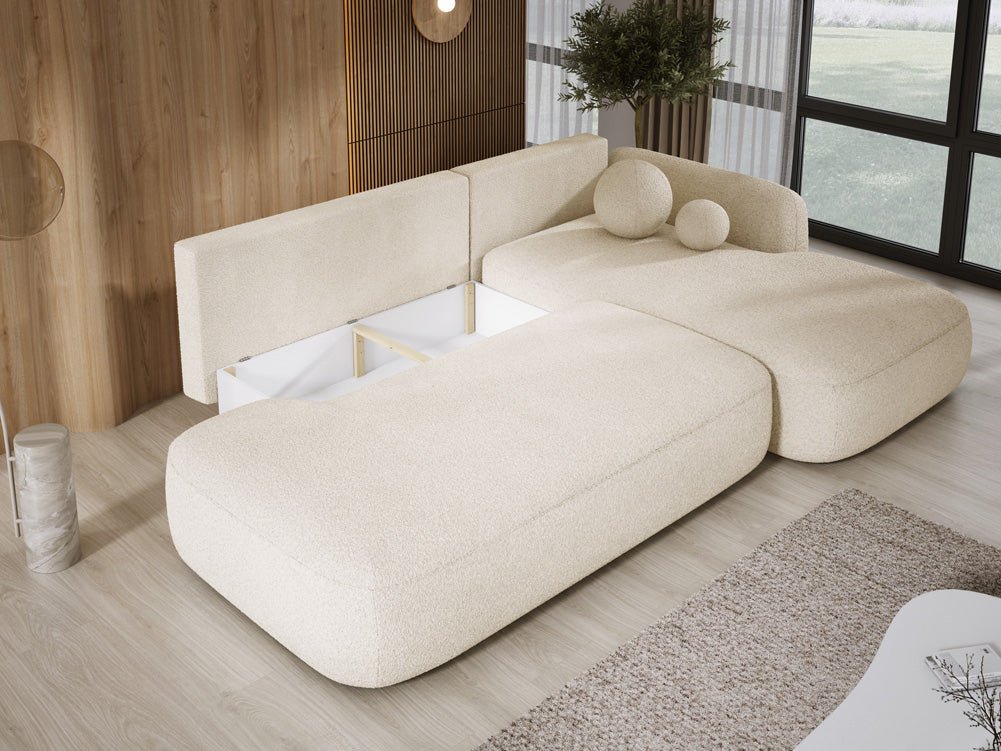 Designer Sofa Babu Bouclé met slaap- en klapfunctie