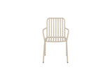 2er Set - Gartenstuhl Amy aus Aluminium in Schwarz, Beige