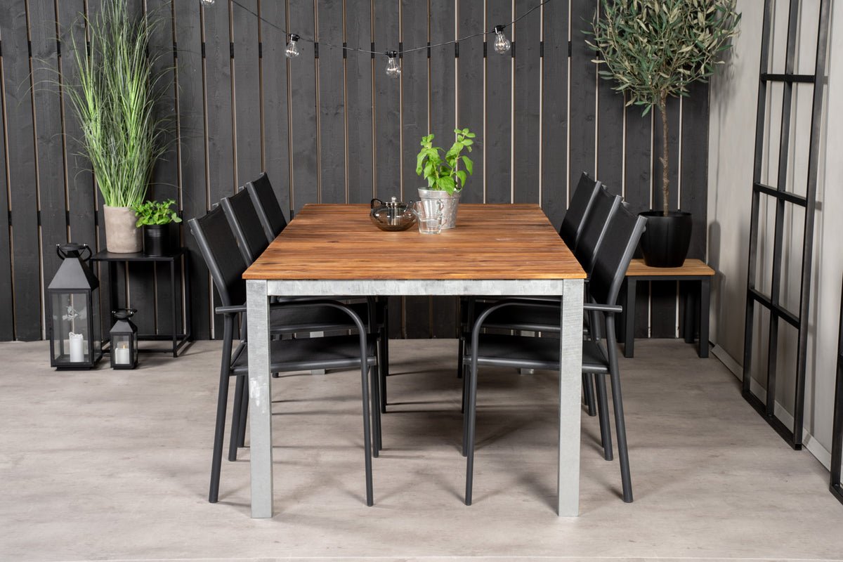 2er Set Gartenstuhl Ira - elegante schwarze Optik aus Aluminium