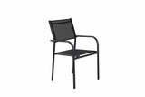 2er Set Gartenstuhl Ira - elegante schwarze Optik aus Aluminium