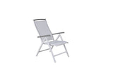 2er Set - Gartenstuhl Kara - Gestell aus Aluminium, Sitzfläche aus Textilene, verstellbar