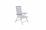 2er Set - Gartenstuhl Kara - Gestell aus Aluminium, Sitzfläche aus Textilene, verstellbar