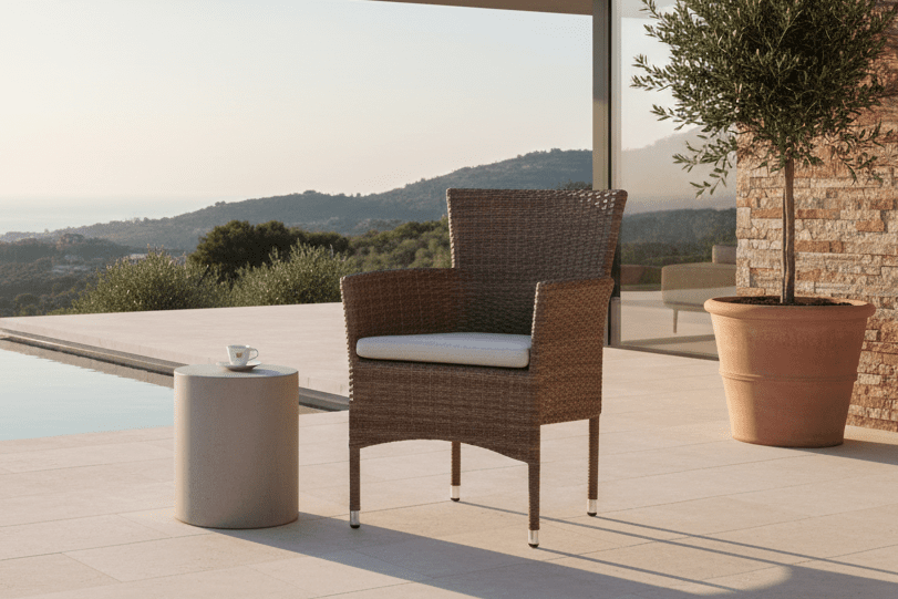 2er Set - Marina Gartenstuhl in Rattanoptik